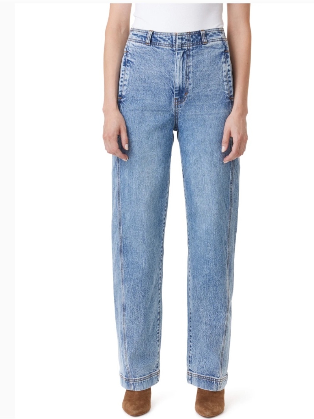 Habitual High Rise Side Panel Ankle Barrel Leg Jeans Size: 6